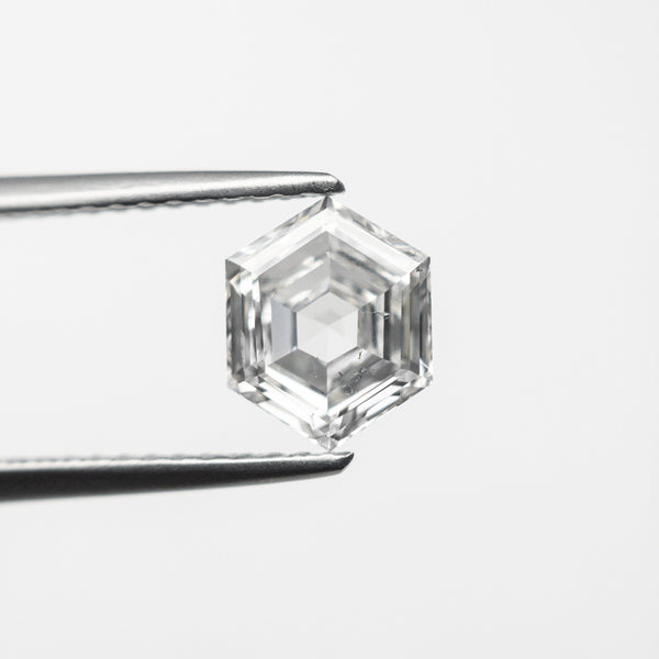 1.00ct 7.39x5.93x2.96mm SI2 F Hexagon Step Cut 21937-01