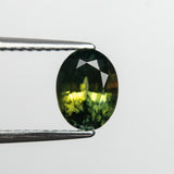 1.47ct 7.41x5.69x4.27mm Green-Yellow Parti Oval Brilliant Sapphire 22291-18
