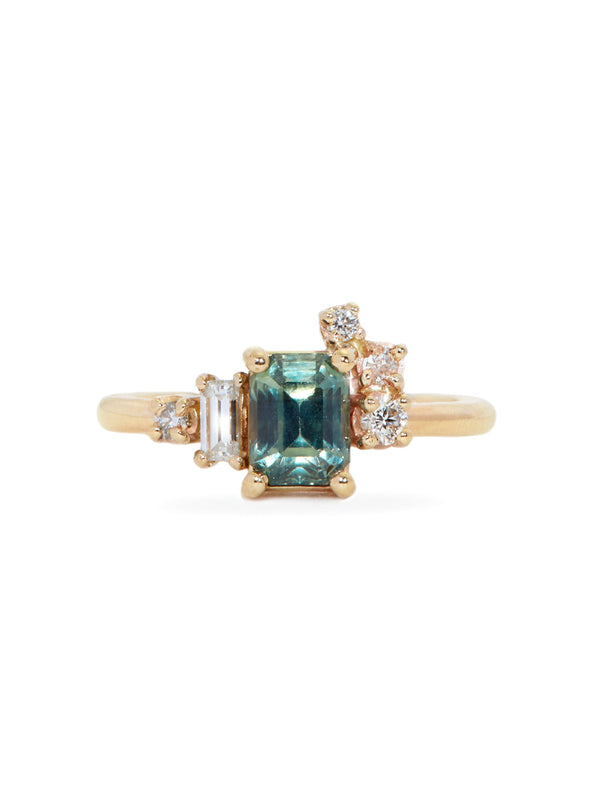 Teal Sapphire Balance Ring