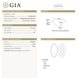 1.73ct 16.30x5.42x2.28mm GIA VS1 D Moval Rosecut 20942-01
