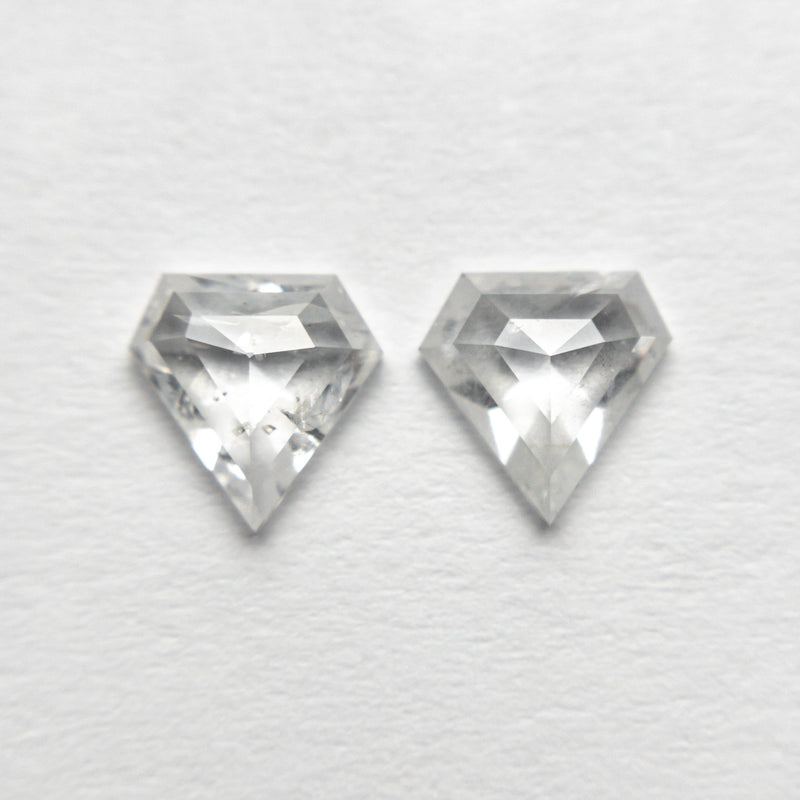 0.93cttw 2pc 5.84x5.75x3.05mm 5.79x5.76x1.89mm Shield Rosecut Matching Pair 22381-05