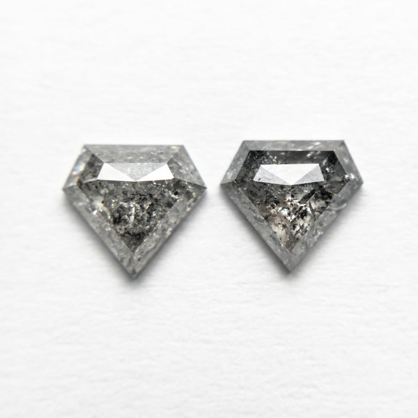 1.33cttw 2pc 5.93x6.38x2.50mm 5.90x6.34x2.29mm Shield Rosecut Matching Pair 22381-09