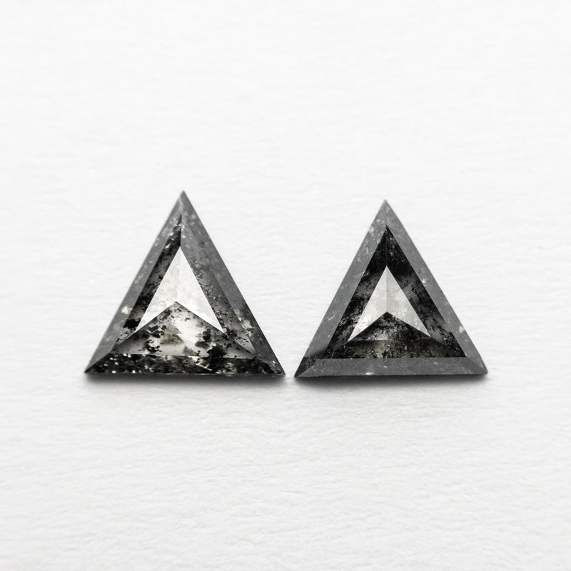 0.62cttw 2pc 5.14x6.25x1.51mm 4.97x5.93x1.88mm Triangle Rosecut Matching Pair 22381-22