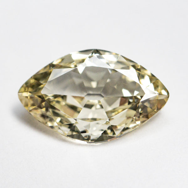 2.01ct 12.20x7.79x3.10mm GIA VVS2 Modern Antique Fancy Champagne Moval Brilliant 22730-01
