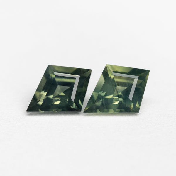 1.01cttw 2pc 6.77x5.07x2.88mm 6.88x5.12x2.97mm Kite Step Cut Sapphire Matching Pair 22768-02