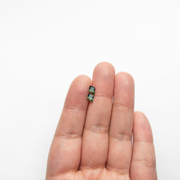 1.01cttw 2pc 6.77x5.07x2.88mm 6.88x5.12x2.97mm Kite Step Cut Sapphire Matching Pair 22768-02