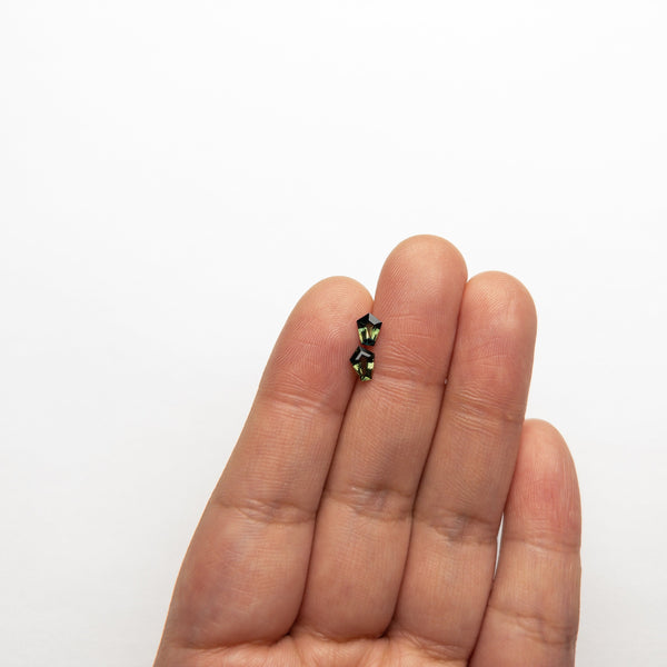 0.88cttw 2pc 5.50x4.40x2.51mm 5.97x4.41x2.51mm Pentagon Step Cut Sapphire Matching Pair 22768-12