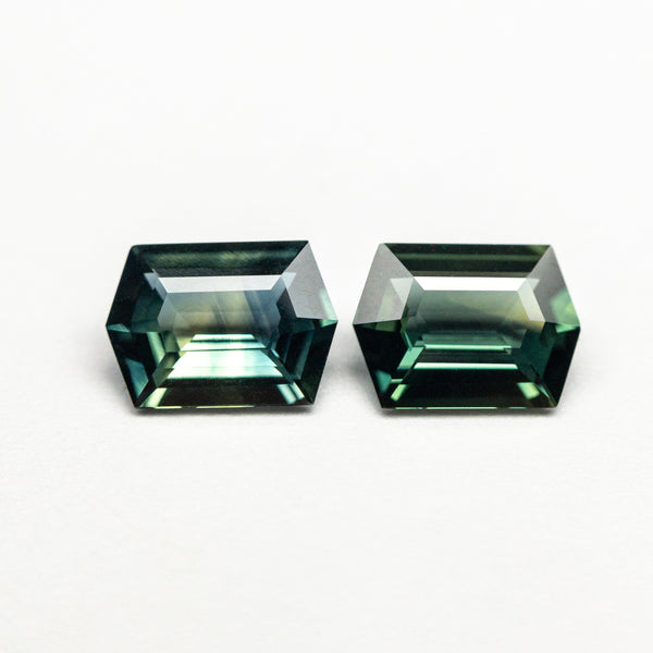 0.99cttw 2pc 5.85x4.24x2.12mm 5.79x4.30x2.14mm Hexagon Step Cut Sapphire Matching Pair 22768-17