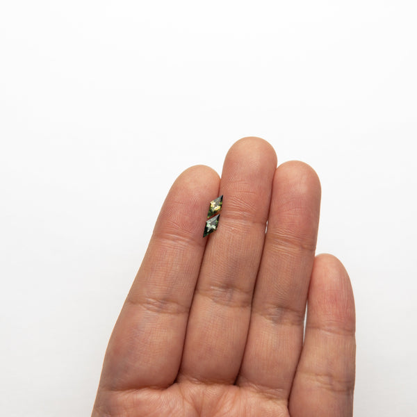 0.72cttw 2pc 8.07x3.67x2.31mm 8.15x3.81x2.33mm Lozenge Step Cut Sapphire Matching Pair 22768-19