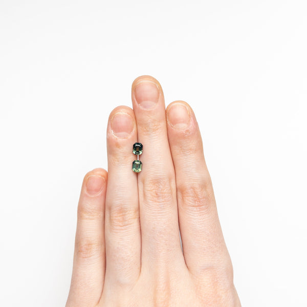 1.20cttw 2pc 5.09x4.12x2.94mm 5.03x4.08x2.98mm Cut Corner Rectangle Step Cut Sapphire Matching Pair 22768-21