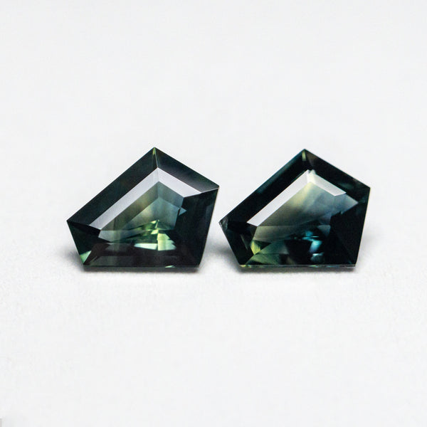 0.74cttw 2pc 5.49x4.57x2.34mm 5.51x4.68x2.13mm Pentagon Step Cut Sapphire Matching Pair 22768-25