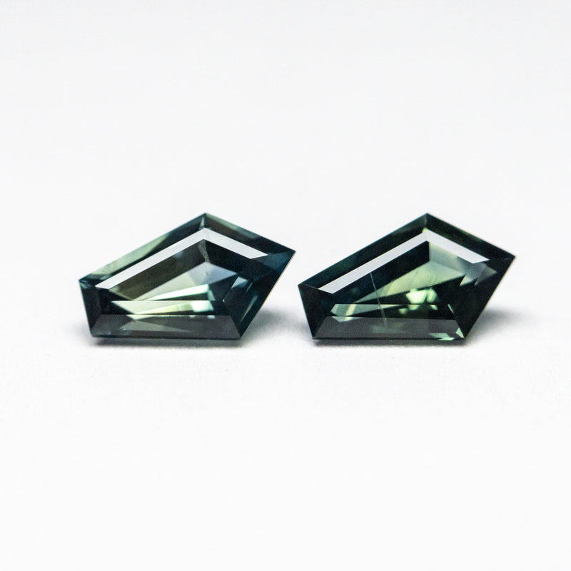 0.78cttw 2pc 6.29x3.90x2.39mm 6.33x3.90x2.25mm Pentagon Step Cut Sapphire Matching Pair 22768-26