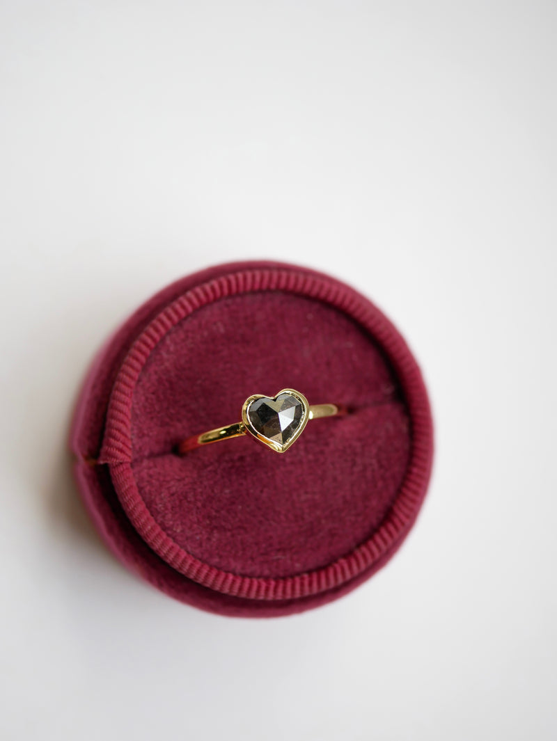 Black Diamond Heart Stack Ring