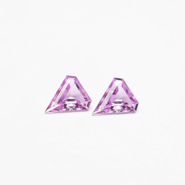 0.21cttw 2pc 3.96x3.49x1.27mm 3.97x3.48x1.31mm Shield Step Cut Sapphire Matching Pair 23393-01