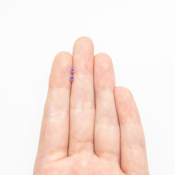 0.31cttw 2pc 3.97x3.50x1.58mm 4.03x3.51x1.55mm Shield Step Cut Sapphire Matching Pair 23398-01