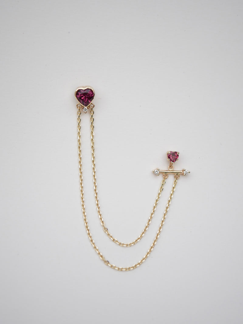 Flaming Heart Brooch