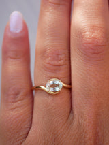 Aquamarine Nautilus Ring