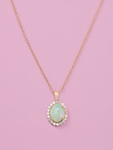 Opal Halo Pendant