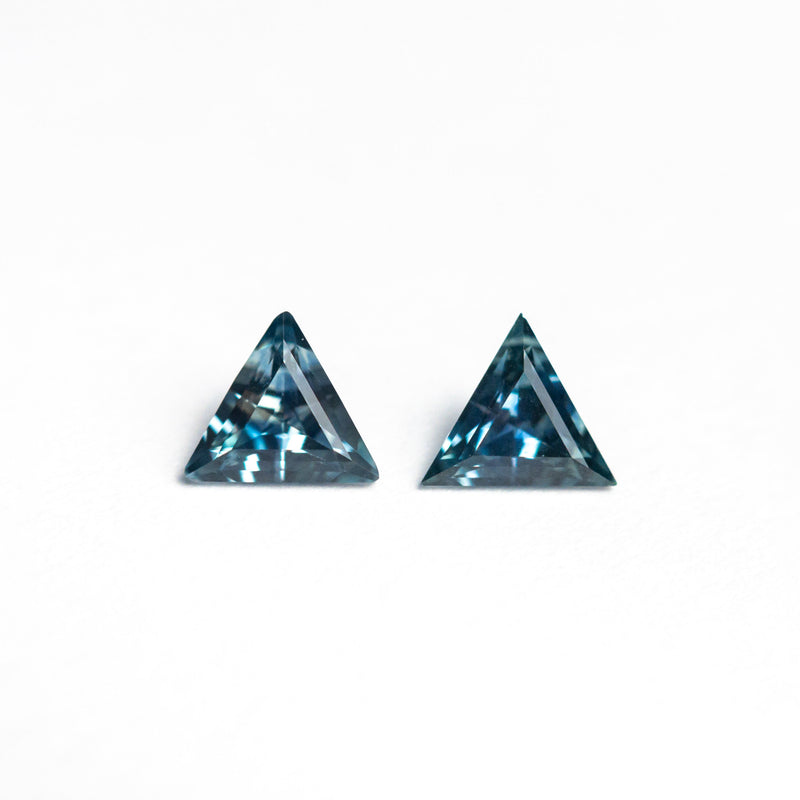 0.43cttw 2pc 4.08x4.01x2.19mm 4.04x3.99x2.25mm Triangle Step Cut Matching Pair Sapphire 26132-03