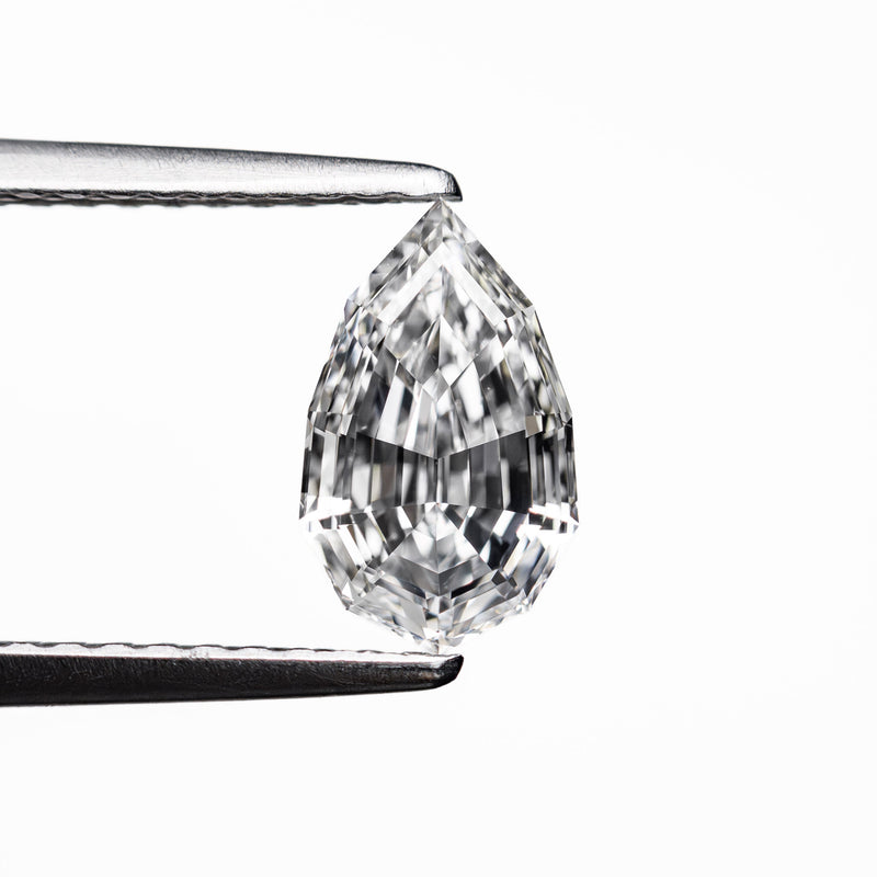 1.00ct 8.67x5.27x3.20mm SI1 E Geo Pear Step Cut 🇨🇦 26245-01