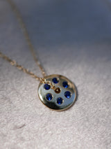 Mini Blue Sapphire Spinner Necklace