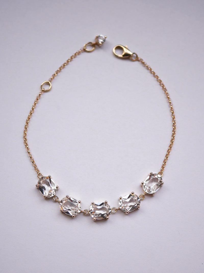 White Sapphire Chain Bracelet