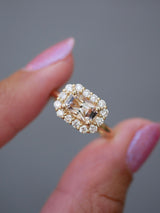 Peach Sapphire Diana Ring