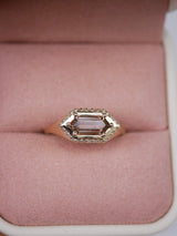 Hexagon Hidden Halo Signet