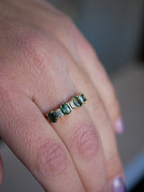 Green Sapphire & Baguette Ring