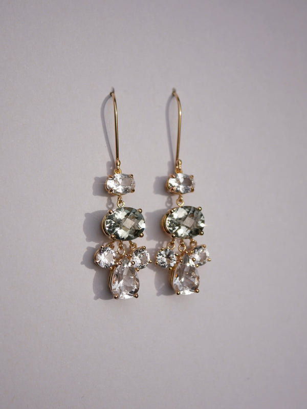 Quartz Chandelier Earrings