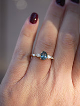 Teal Sapphire Mermaid Ring