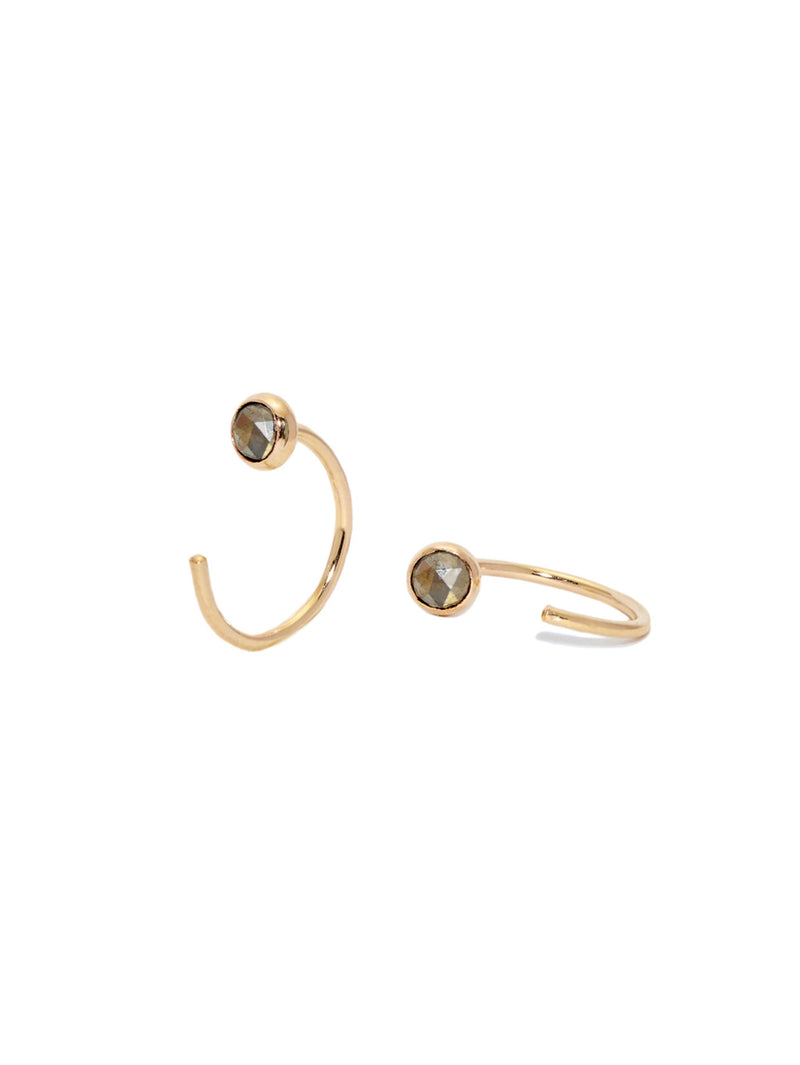 Pyrite Hugger Hoops