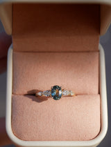 Teal Sapphire Mermaid Ring