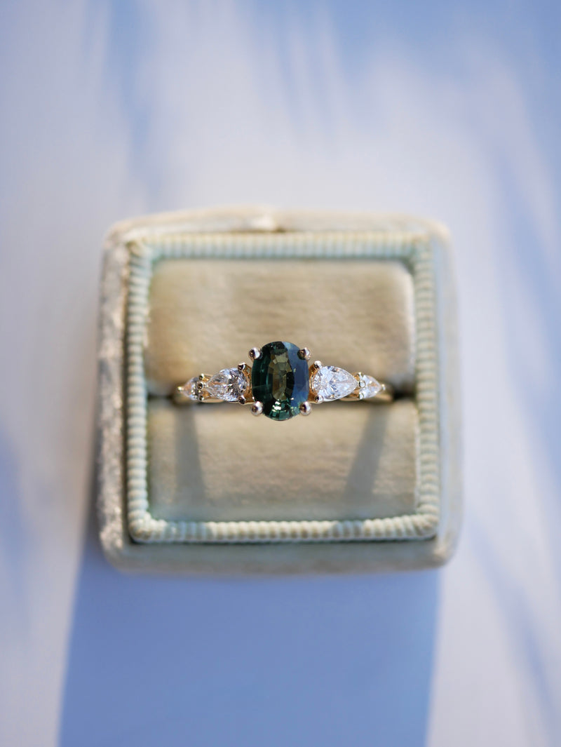Green Sapphire Mermaid Ring