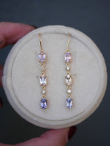 Lavender Sapphire Waterfall Earrings