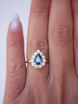 Pear Sapphire Diana Ring