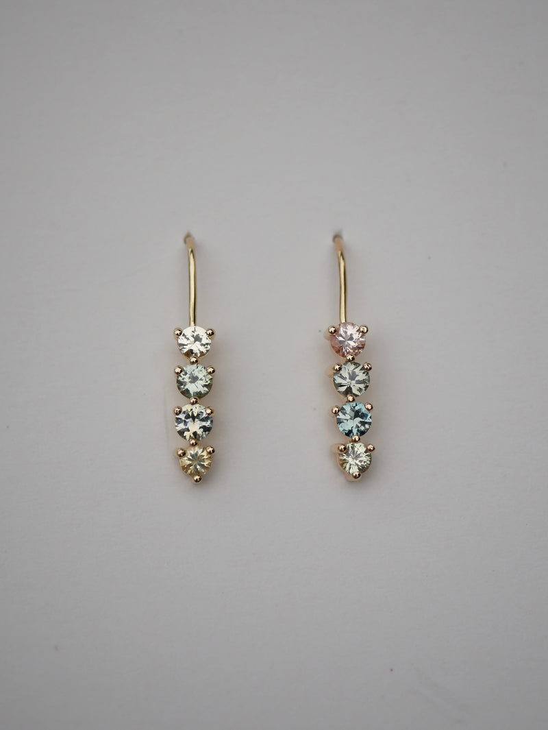 Gradient sapphire Fishhooks