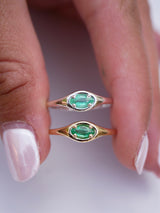 May Emerald Signet Ring