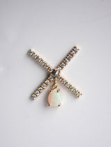 Diamond & Opal Crest Brooch