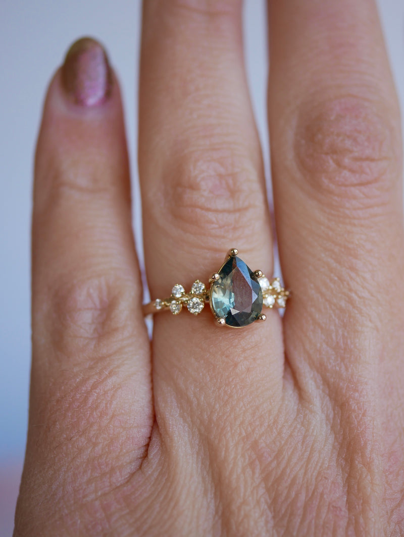 Pear Sapphire Athena Ring