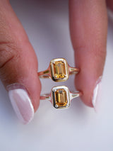 November Citrine Signet Ring
