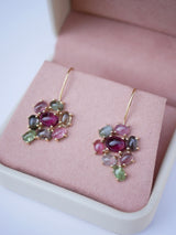 Tourmaline Rosette Earrings