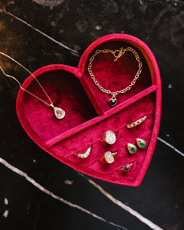 Velvet Heart Jewelry Box