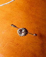 Topaz Halo Convertible Brooch