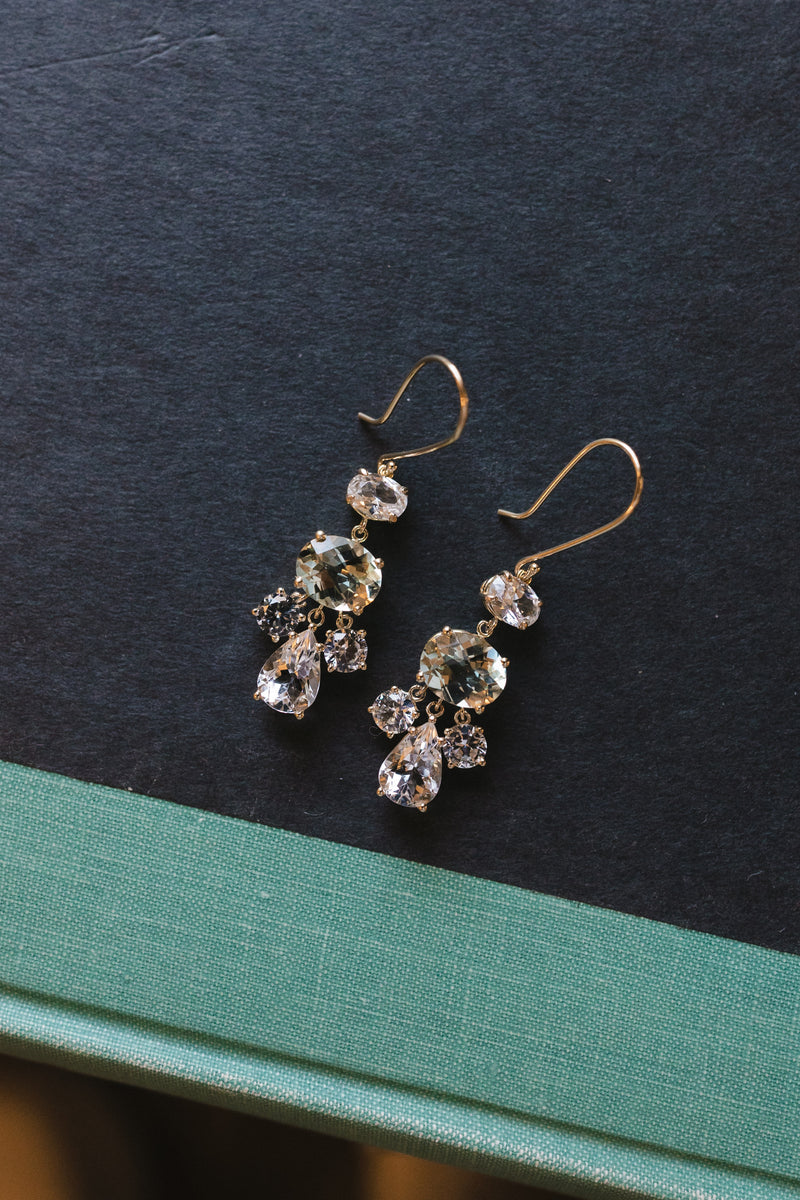 Quartz Chandelier Earrings