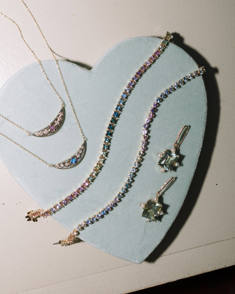 Princess Cut Sapphire Tennis Bracelet