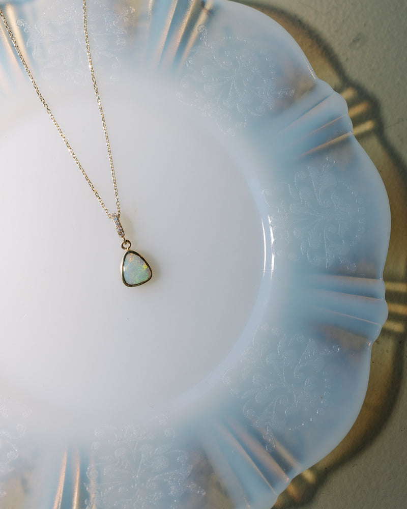 Opal & Diamond Bail Pendant