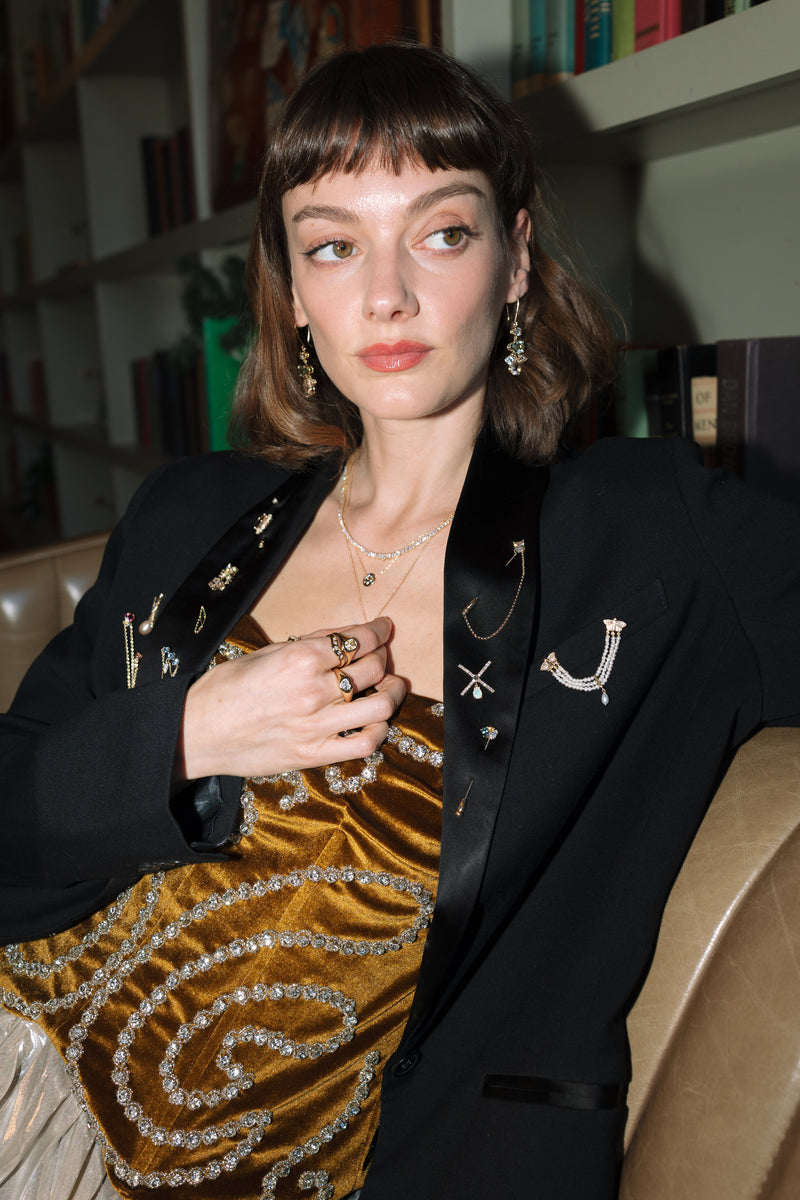 Mini Twin Moths Brooch