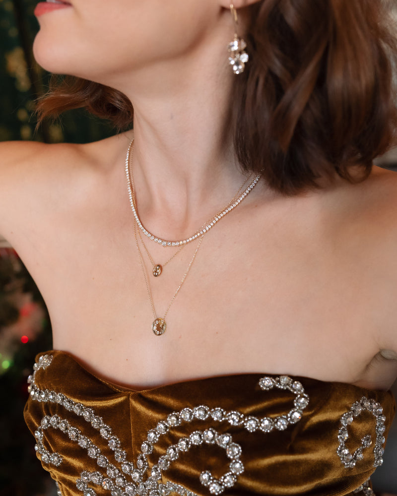 Mini Diamond Spinner Necklace