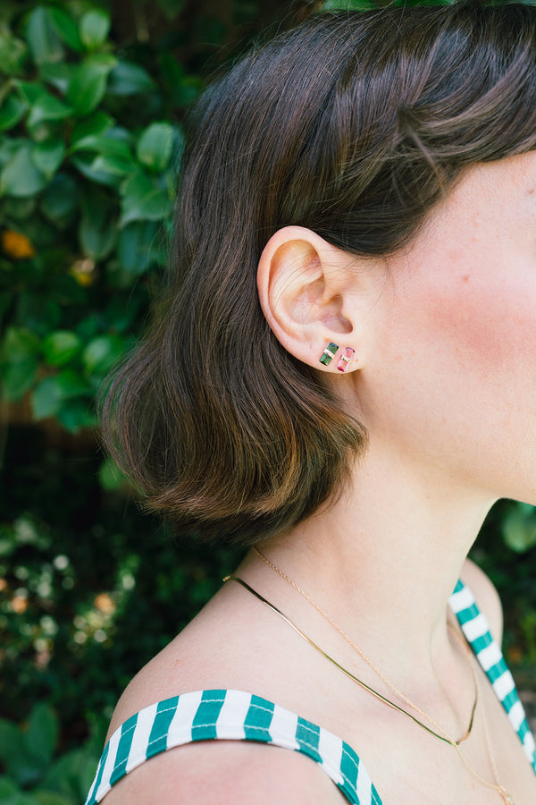 Mismatch Tourmaline Studs